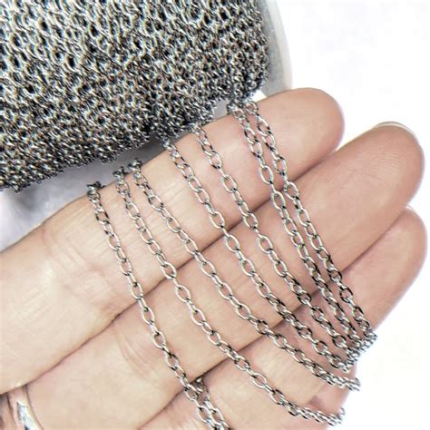 stainless steel box chain for jewelry making|bulk chain for permanent jewelry.